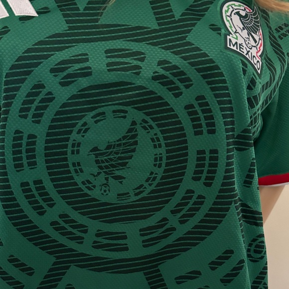 adidas Men's Green Soccer Polo with Red and White Trim - Picture 9 of 16